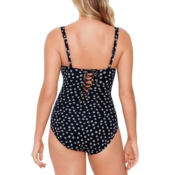 Swim Solutions Galactica Twist Tummy Control One-Piece Swimsuit NWT 8 - Picture 3 of 3